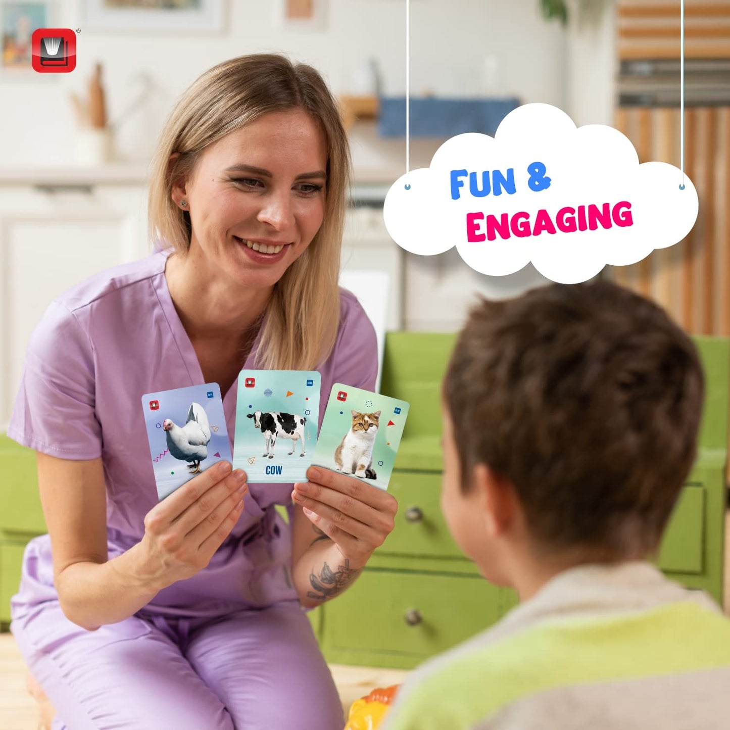 HoloKitab Augmented Reality Fruits Flashcards Kit: 20 Laminated Cards with Real Illustrations for Early Learning Development