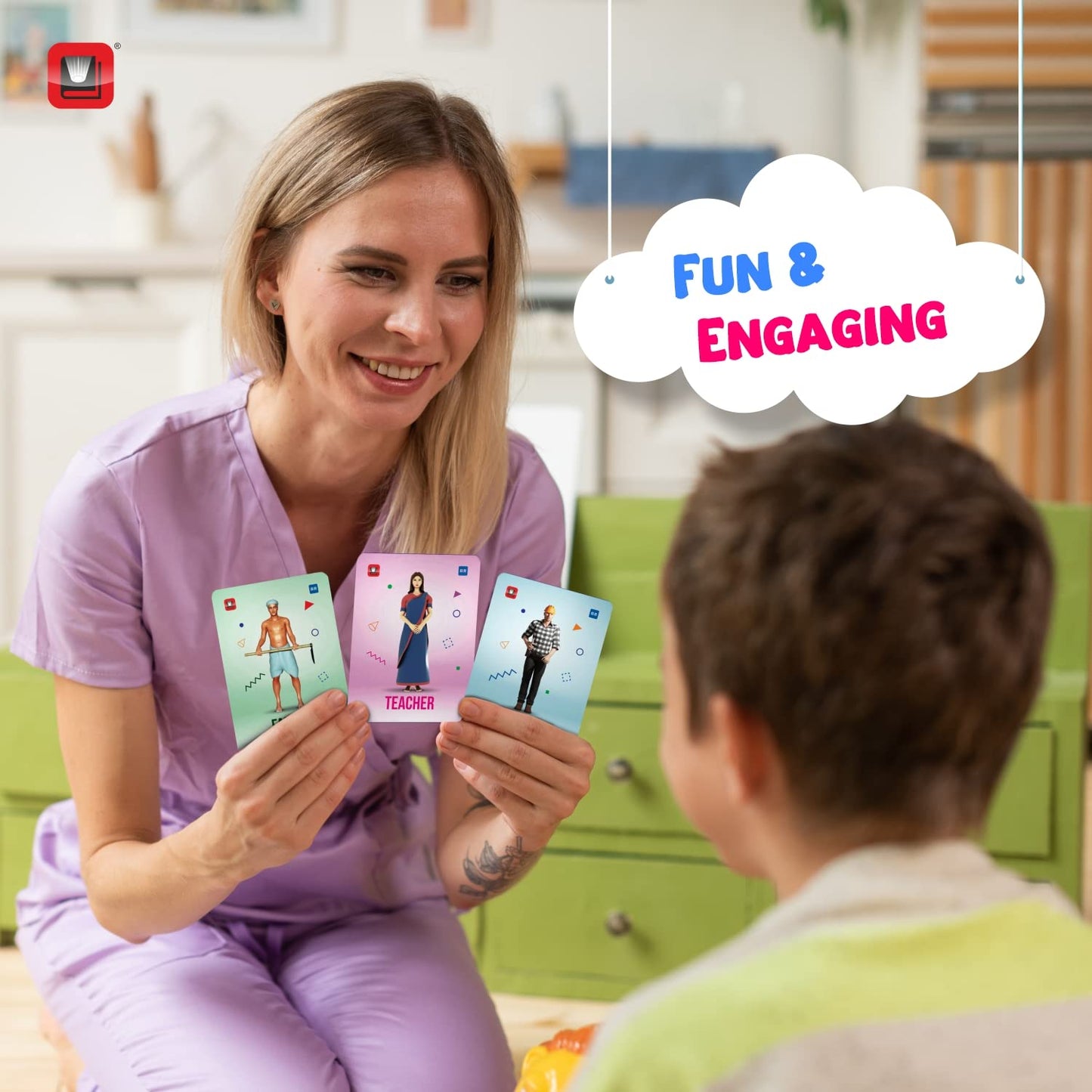 HoloKitab Augmented Reality Professions Flashcards Kit: 23 Laminated Cards with Real Illustrations | Engaging Early Learning for Kindergarten